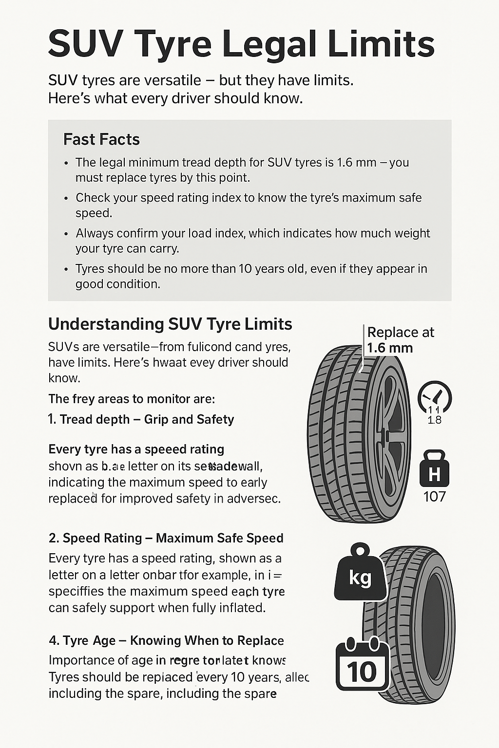 SUV Tyre Legal Limits