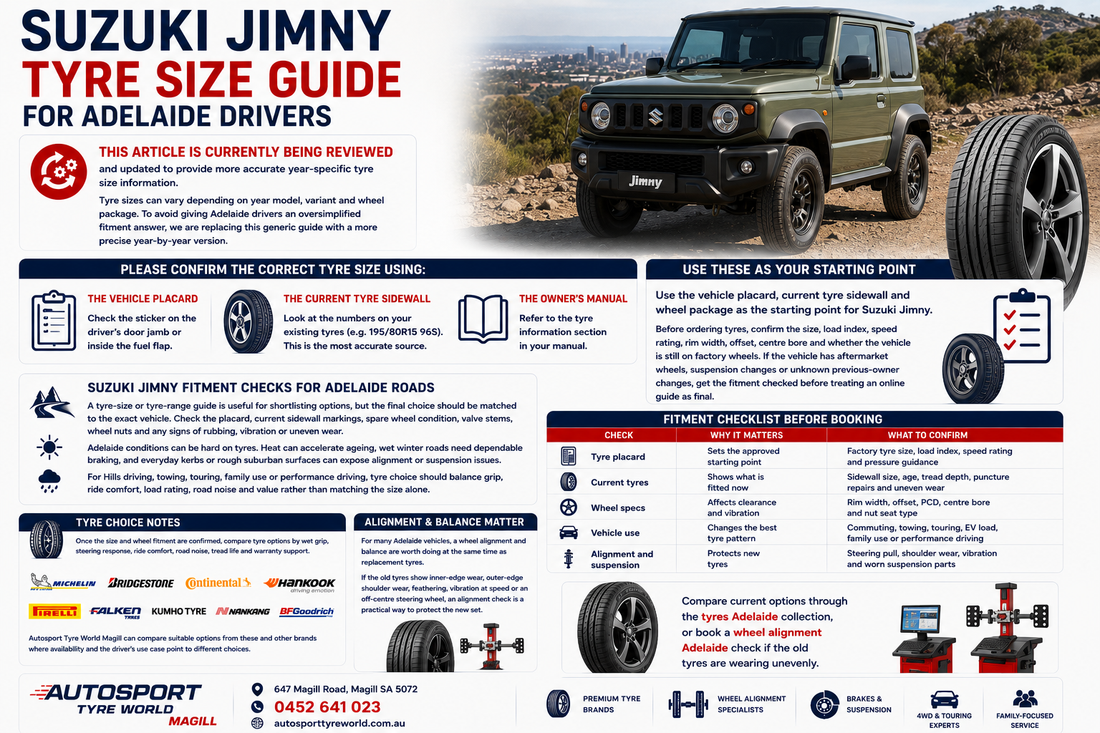 Suzuki Jimny Tyre Size Guide for Adelaide Drivers (Reviewing for Year-Specific Accuracy)