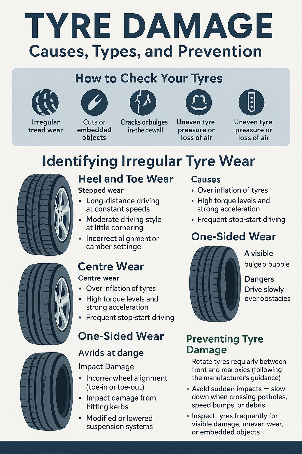 Tyre Damage: Causes, Types, and Prevention