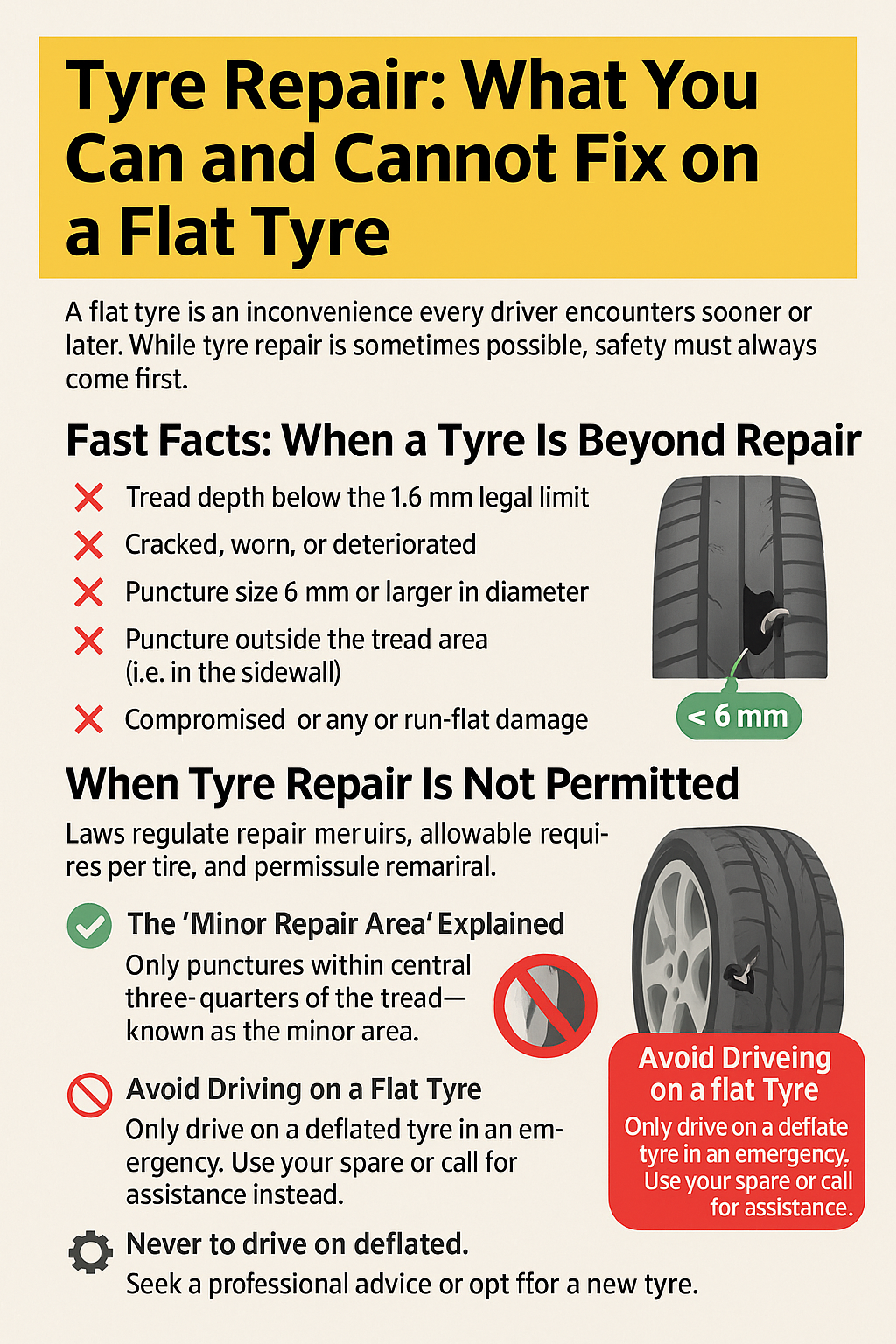 Tyre Repair: What You Can and Cannot Fix on a Flat Tyre