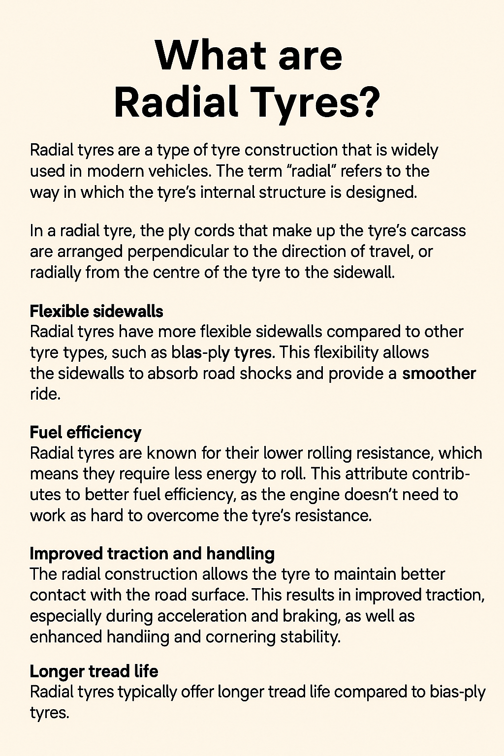 What are Radial Tyres?