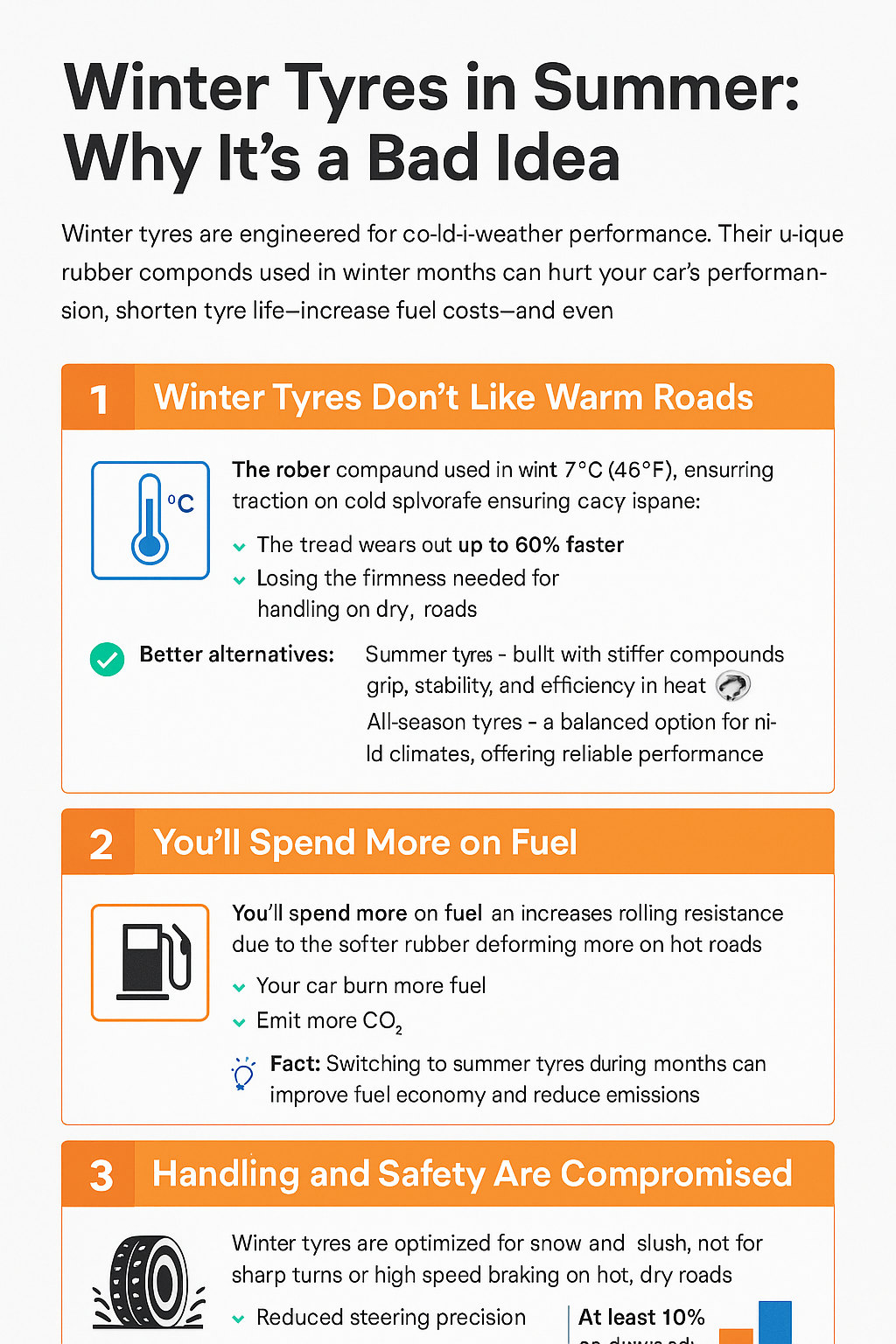 Winter Tyres in Summer: Why It’s a Bad Idea