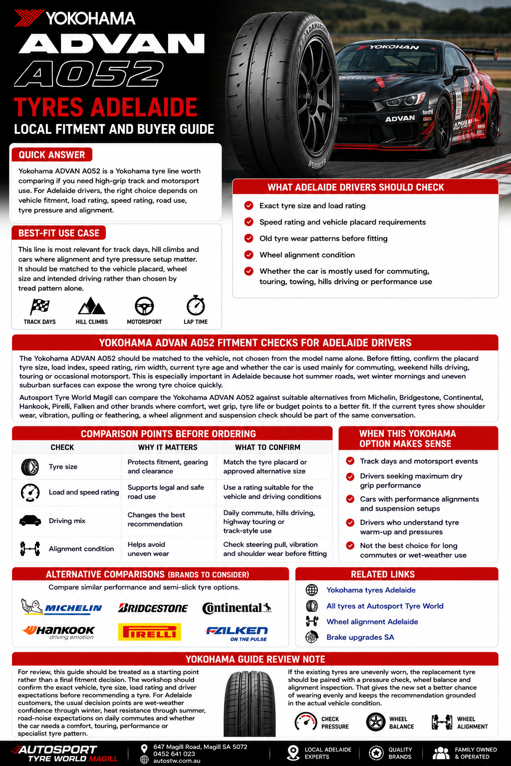Yokohama ADVAN A052 Tyres Adelaide, Local Fitment and Buyer Guide