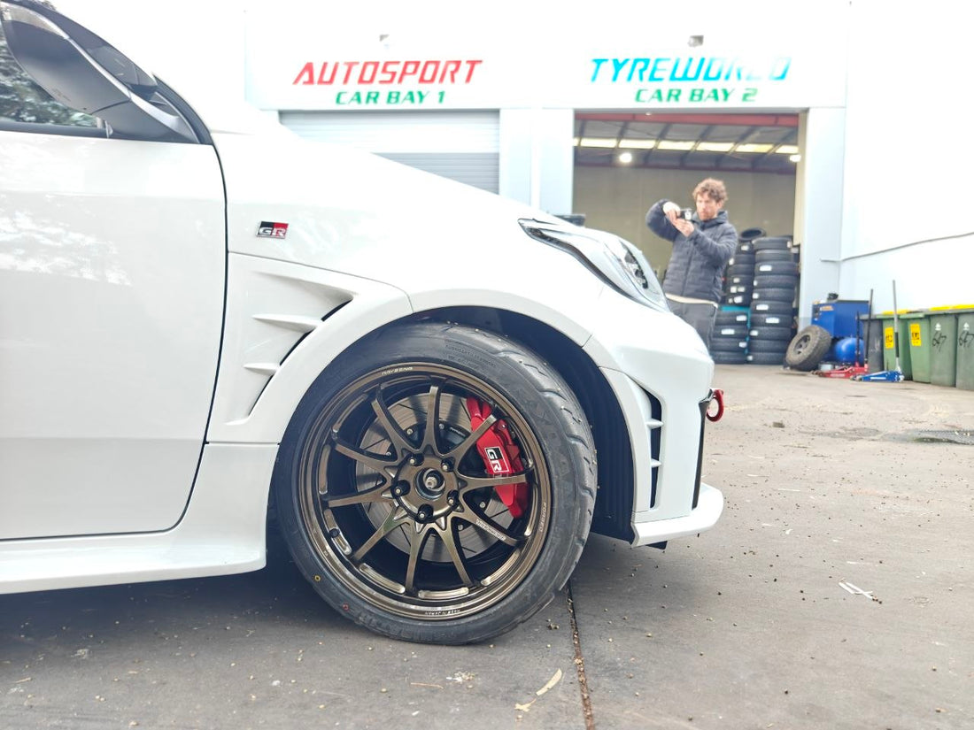 18x9.5 +38 5x114.3 Wheel Fitment for GR Yaris Adelaide