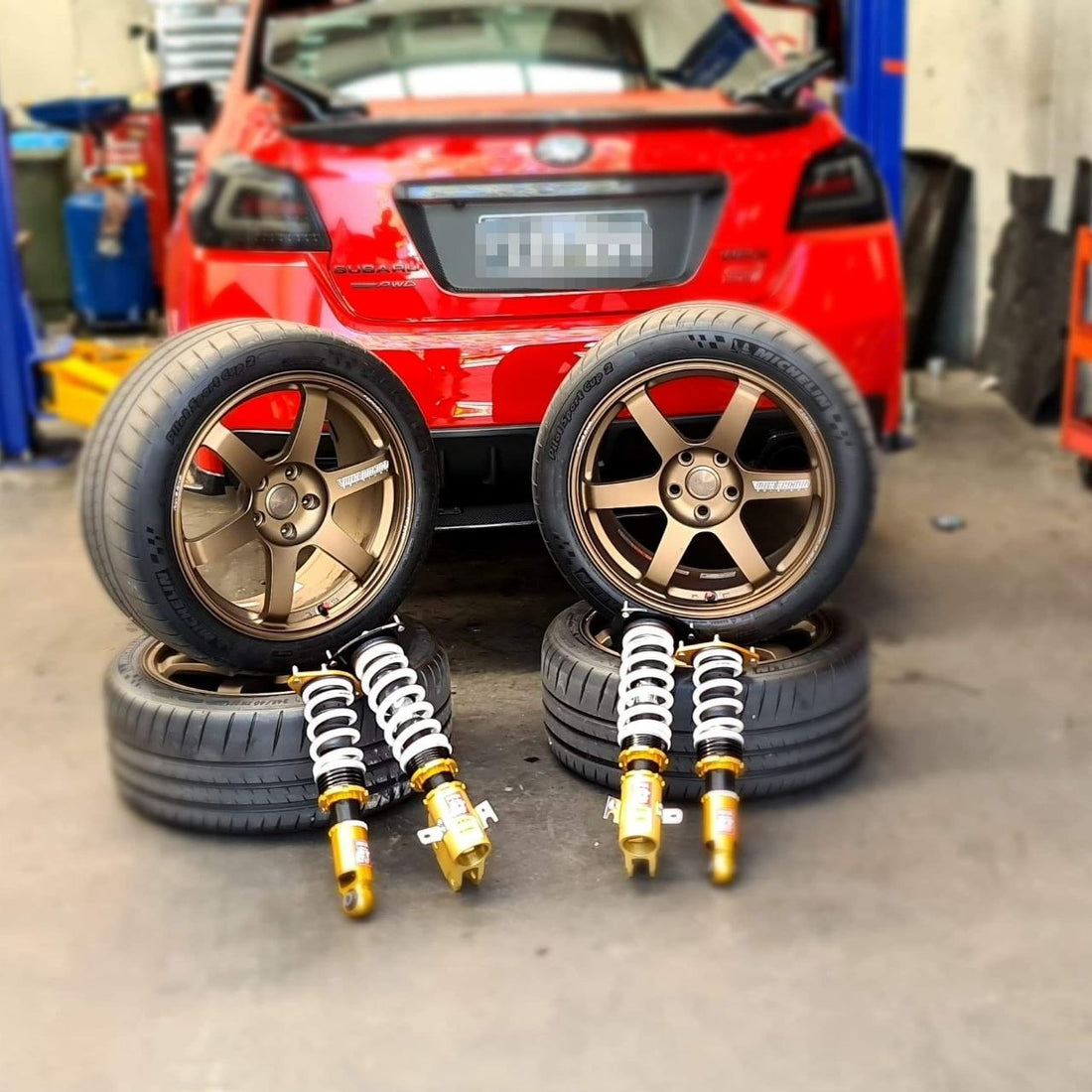 Subaru STI Coilover Kit and Four-Wheel Alignment Adelaide