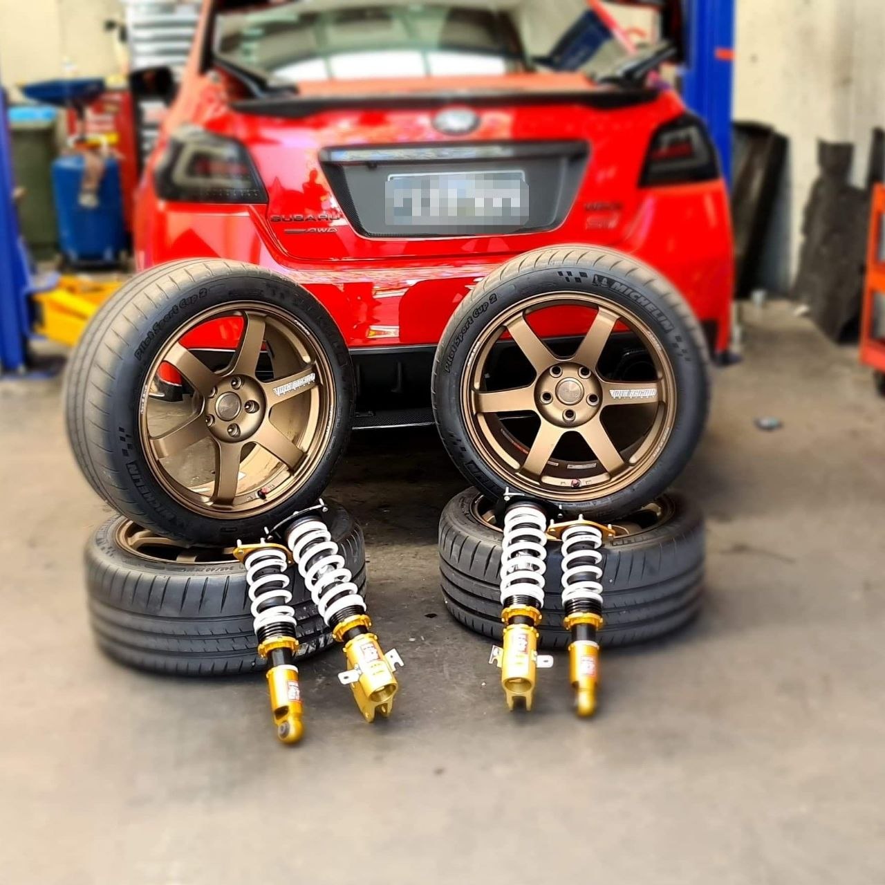 Subaru STI Coilover Kit and Four-Wheel Alignment Adelaide