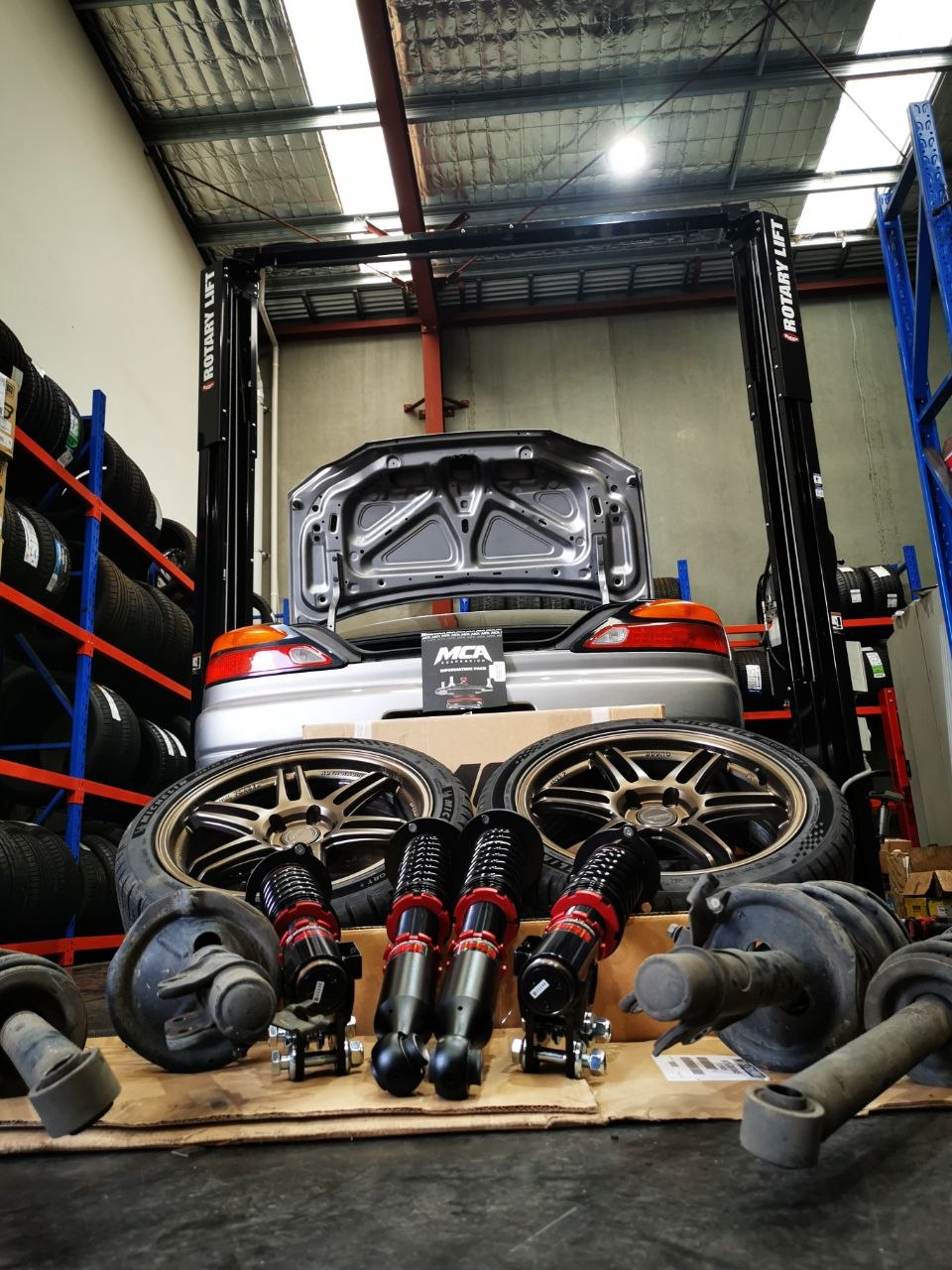 Nissan Silvia S15 MCA RED Coilover Kit and Michelin PS4 Fitment Adelaide