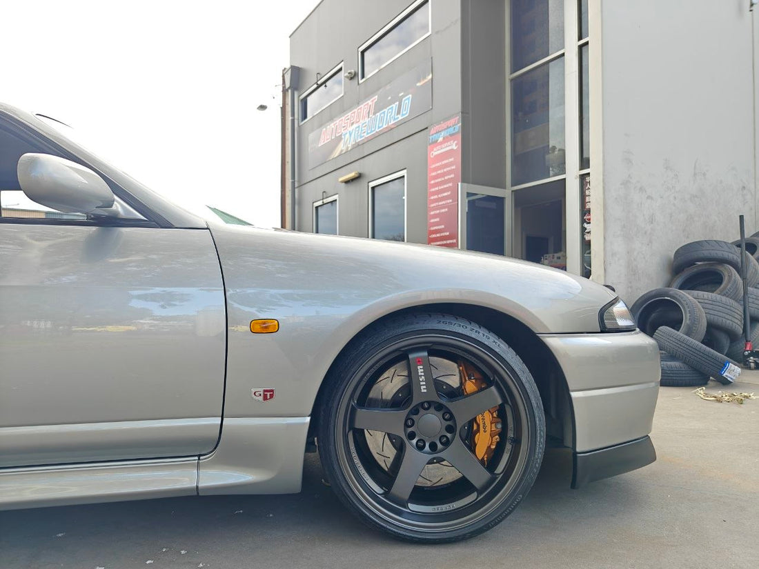 R33 GT-R Four-Wheel Alignment After LMGT4 and SportContact 7 Fitment