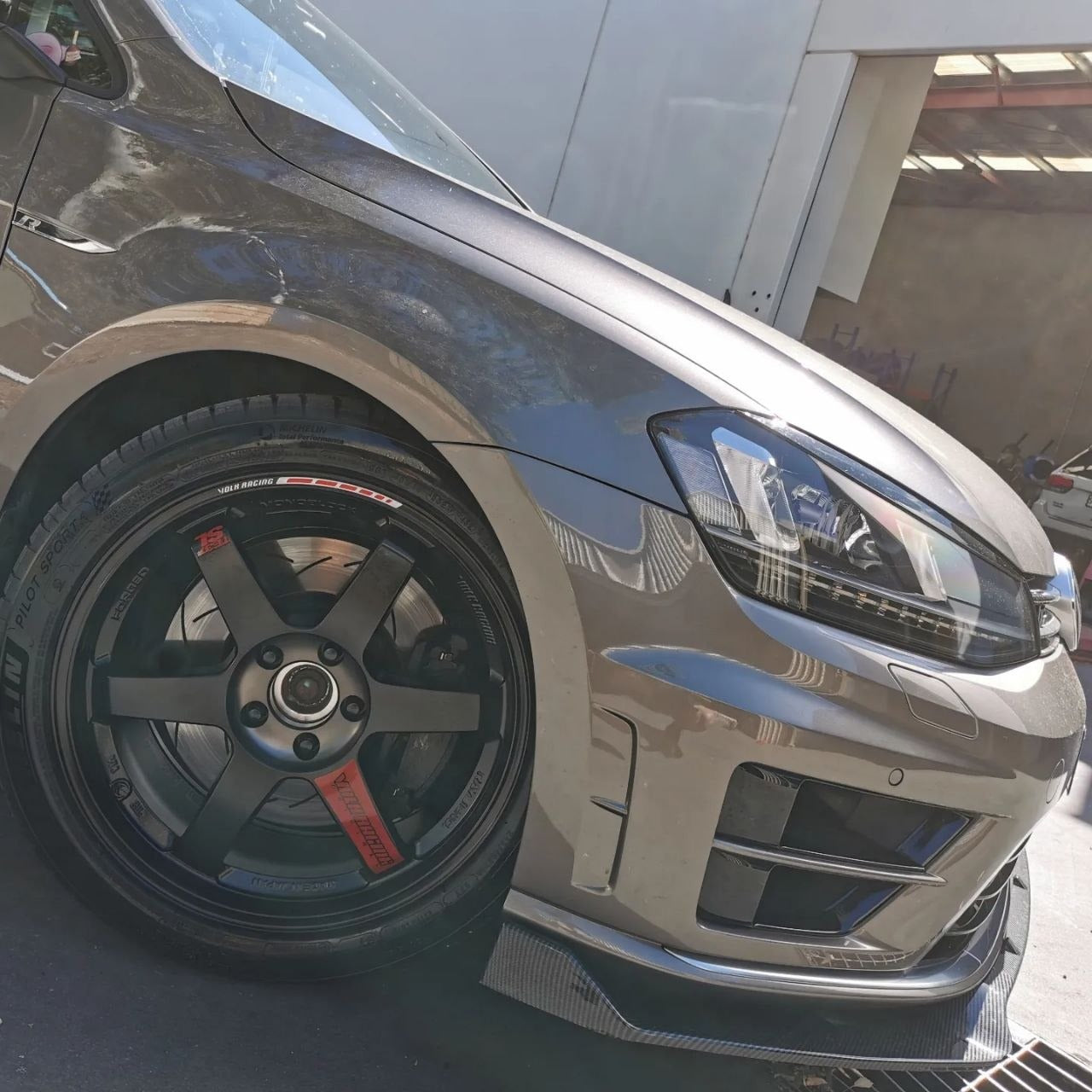 VW Golf R RAYS TE37SL Black Edition III and Michelin PS4 Adelaide