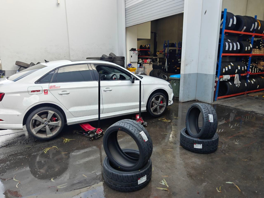 Yokohama ADVAN Neova AD09 Tread Pattern on an Audi S3