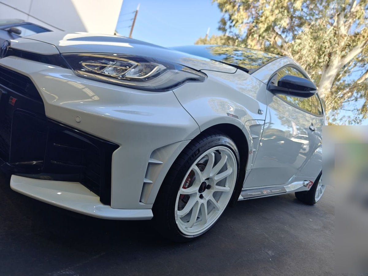 White Rays 57NR Wheels on Toyota GR Yaris: Street Performance Fitment Adelaide