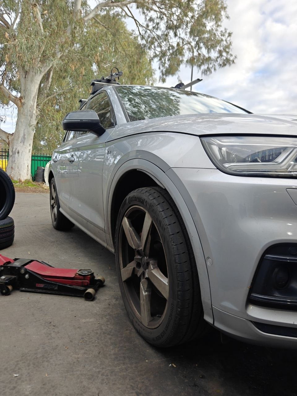 Audi SQ5 fitted with 265/40R21 Continental UltraContact UX7 tyres at Autosport Tyre World Magill