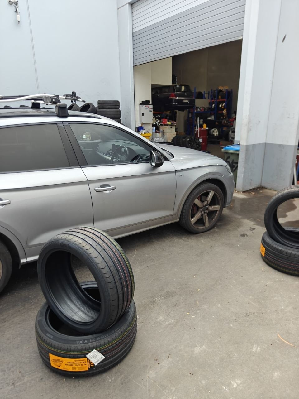 Audi SQ5 with 265/40R21 Continental UltraContact UX7 tyres at Autosport Tyre World Magill