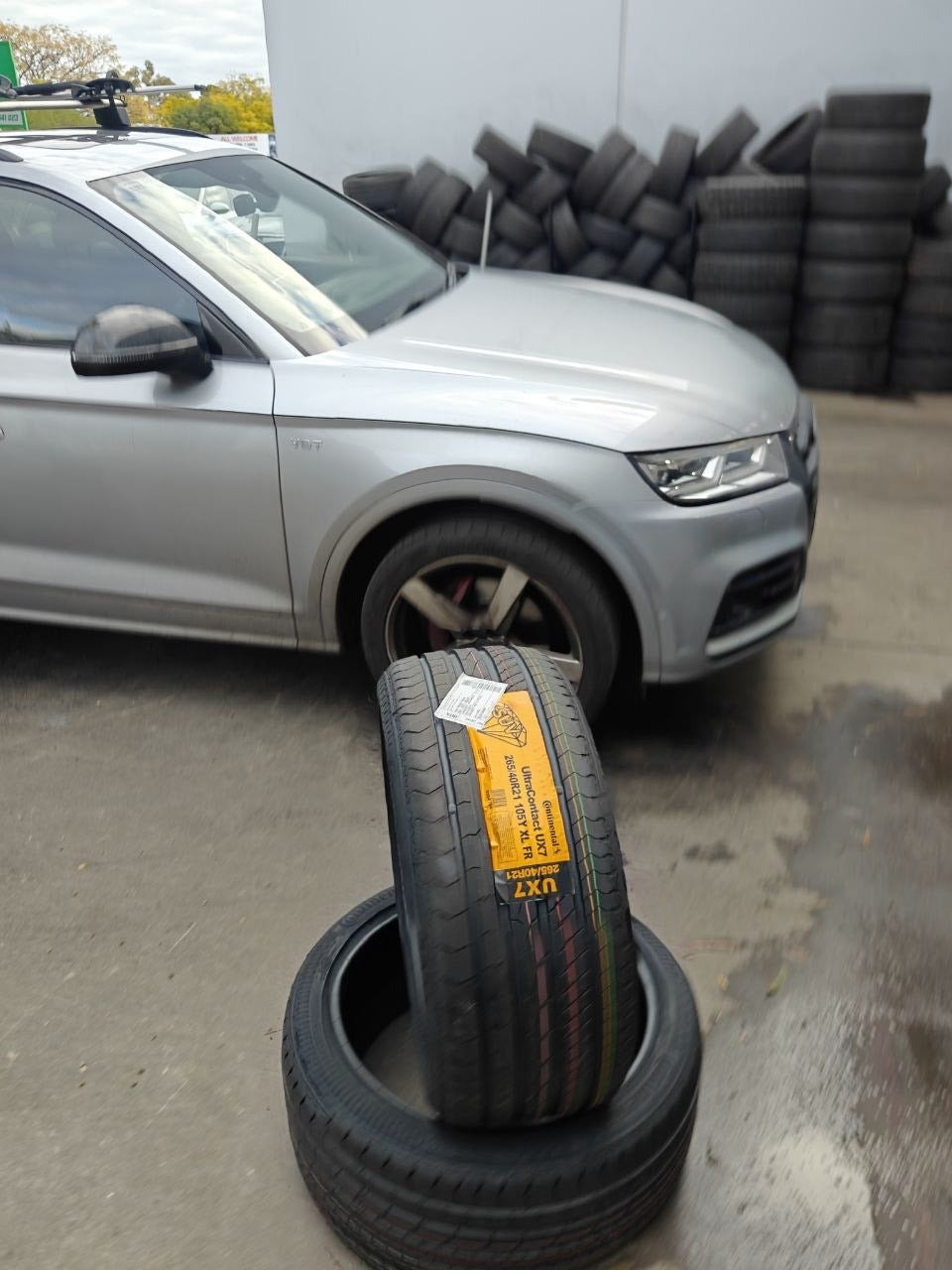 Audi SQ5 with 265/40R21 Continental UltraContact UX7 tyres at Autosport Tyre World Magill
