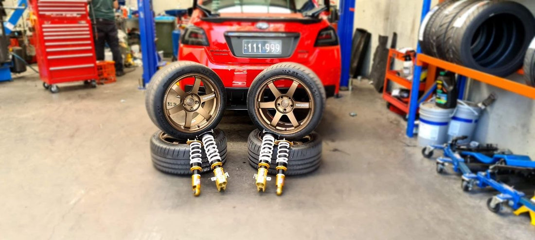 Subaru STI TE37SAGA S-Plus Michelin Cup 2 Alignment Adelaide