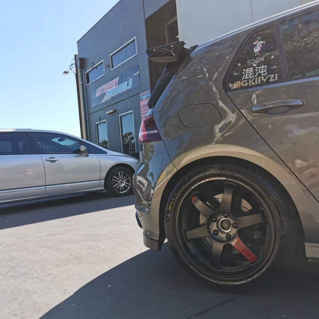 VW Golf R Four-Wheel Alignment After TE37SL and PS4 Fitment