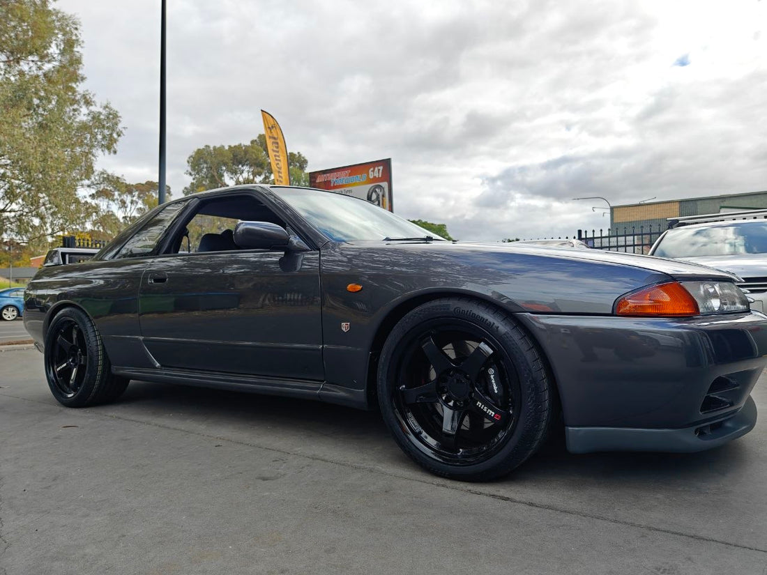 Nissan Skyline GT-R R32 Four-Wheel Alignment After LMGT4 and MC6
