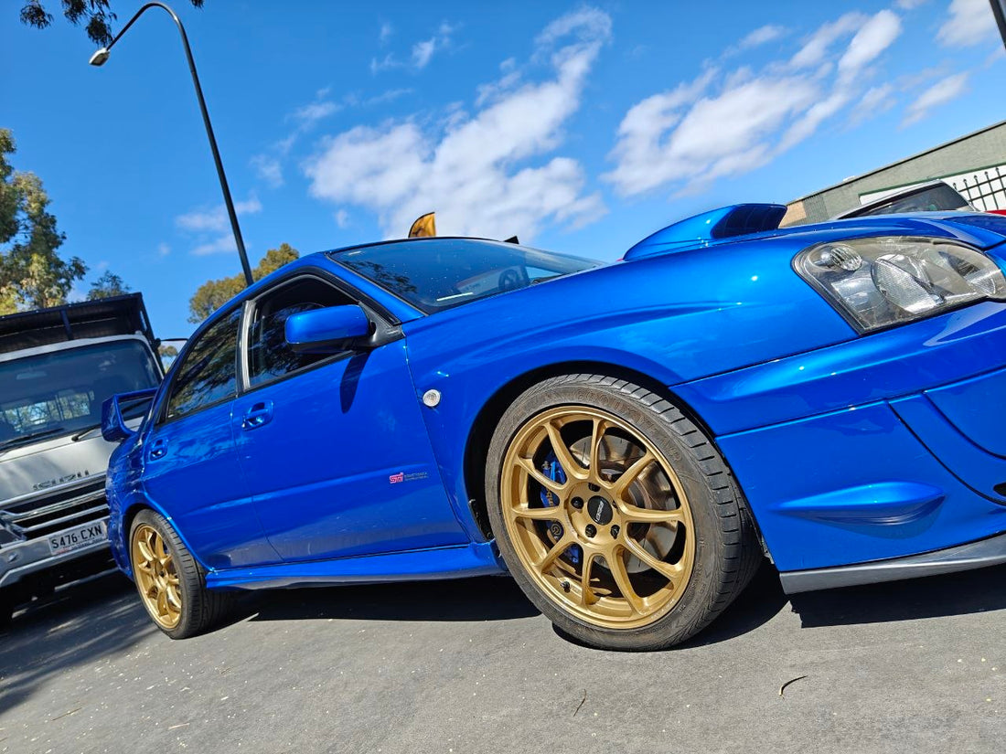 Subaru STI GDB RAYS ZE40 Goodyear 235/40R18 Fitment Adelaide