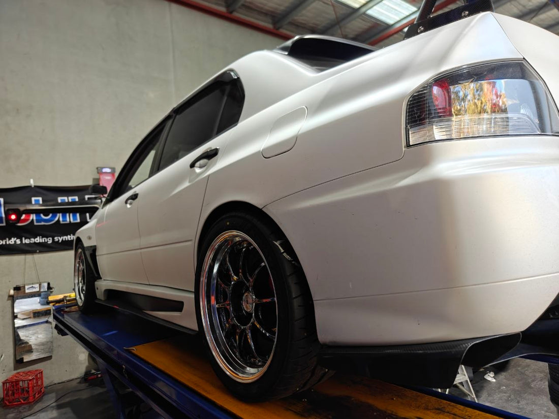 EVO 8 Four-Wheel Alignment After Yokohama AD09 265/35R18