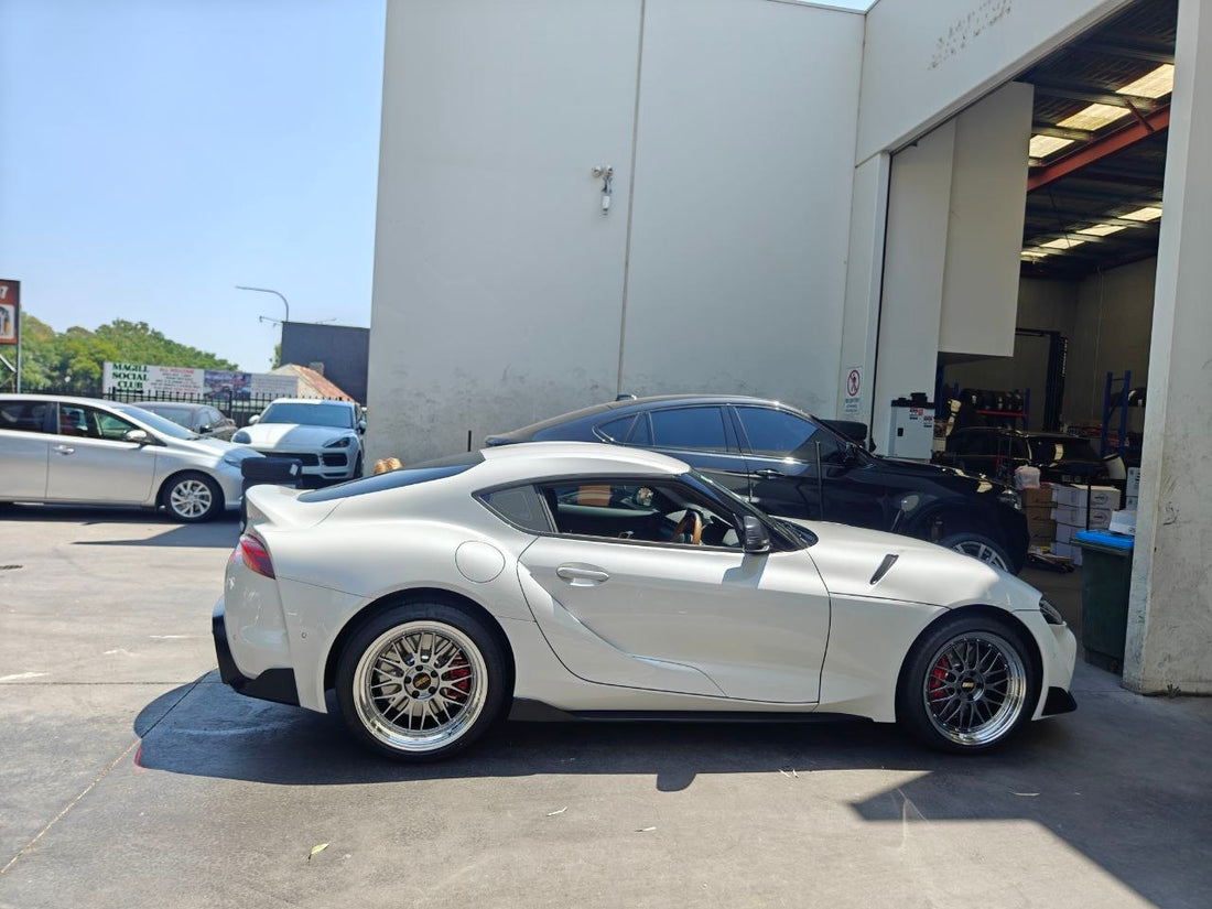 A90 Supra Staggered Tyre Fitment: 255/35R19 and 275/35R19 Adelaide