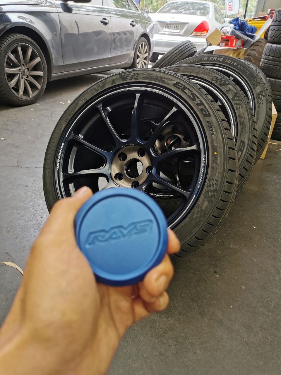 Rays ZE40 18x10.5 +14 Rear Wheel Nissan 350GT Adelaide