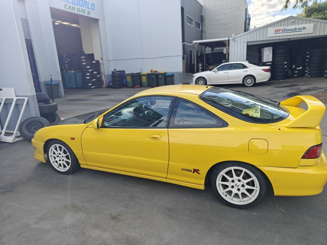 Honda DC2 Type R with Yokohama ADVAN AD09 tyres and wheel alignment at Autosport Tyre World Magill