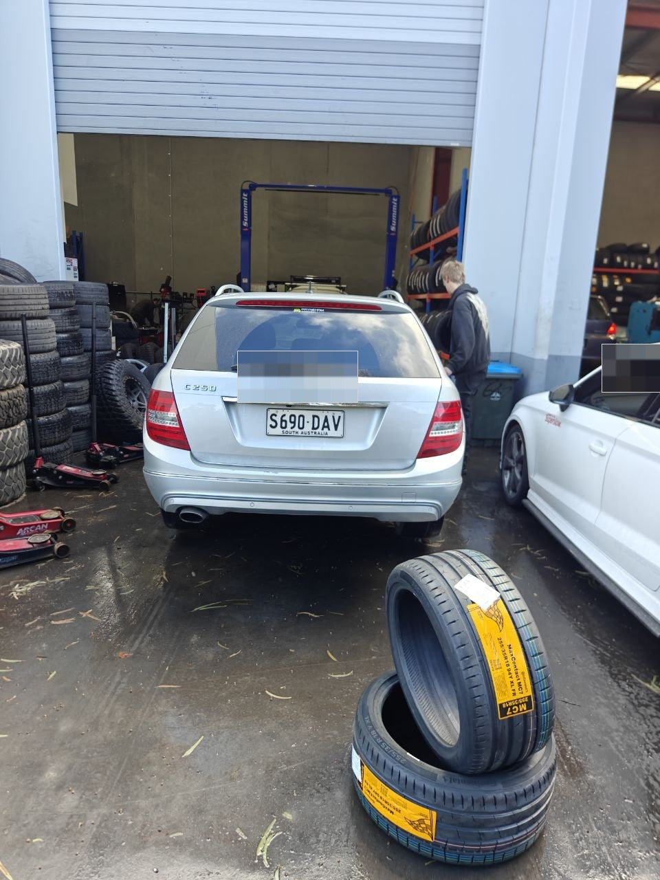 Mercedes C250 255/35R18 Continental MaxContact MC7 Tyres Fitted in Adelaide
