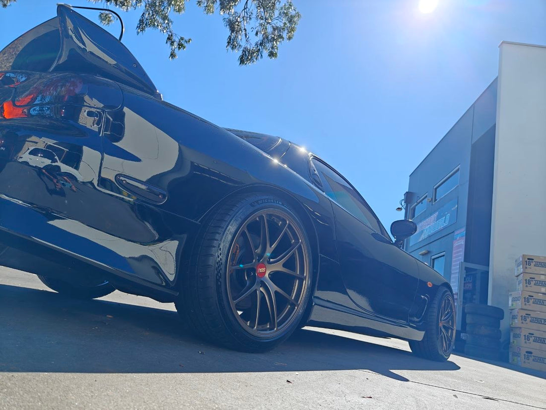 Mazda RX-7 FD Four-Wheel Alignment After BBS Wheels Adelaide