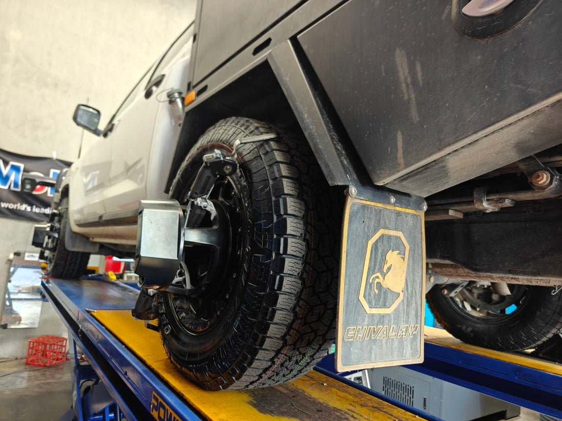 Mitsubishi Triton Toyo AT3 Setup for Work, Touring and Adelaide Hills Driving - Mitsubishi Triton Toyo Open Country AT3 wheel alignment