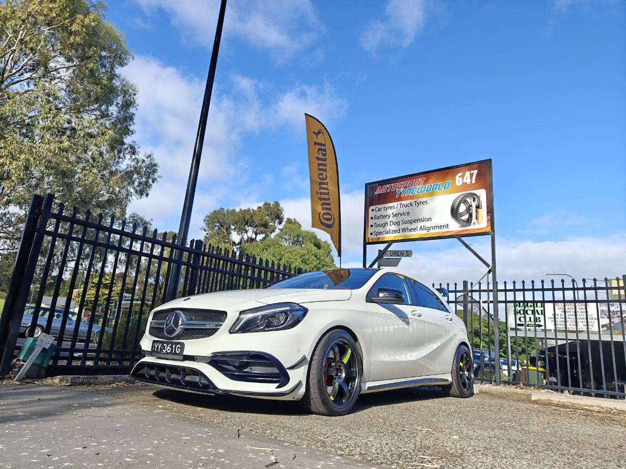 Mercedes-AMG A45 TE37SAGA SL M-Spec Continental MC7 Fitment Adelaide