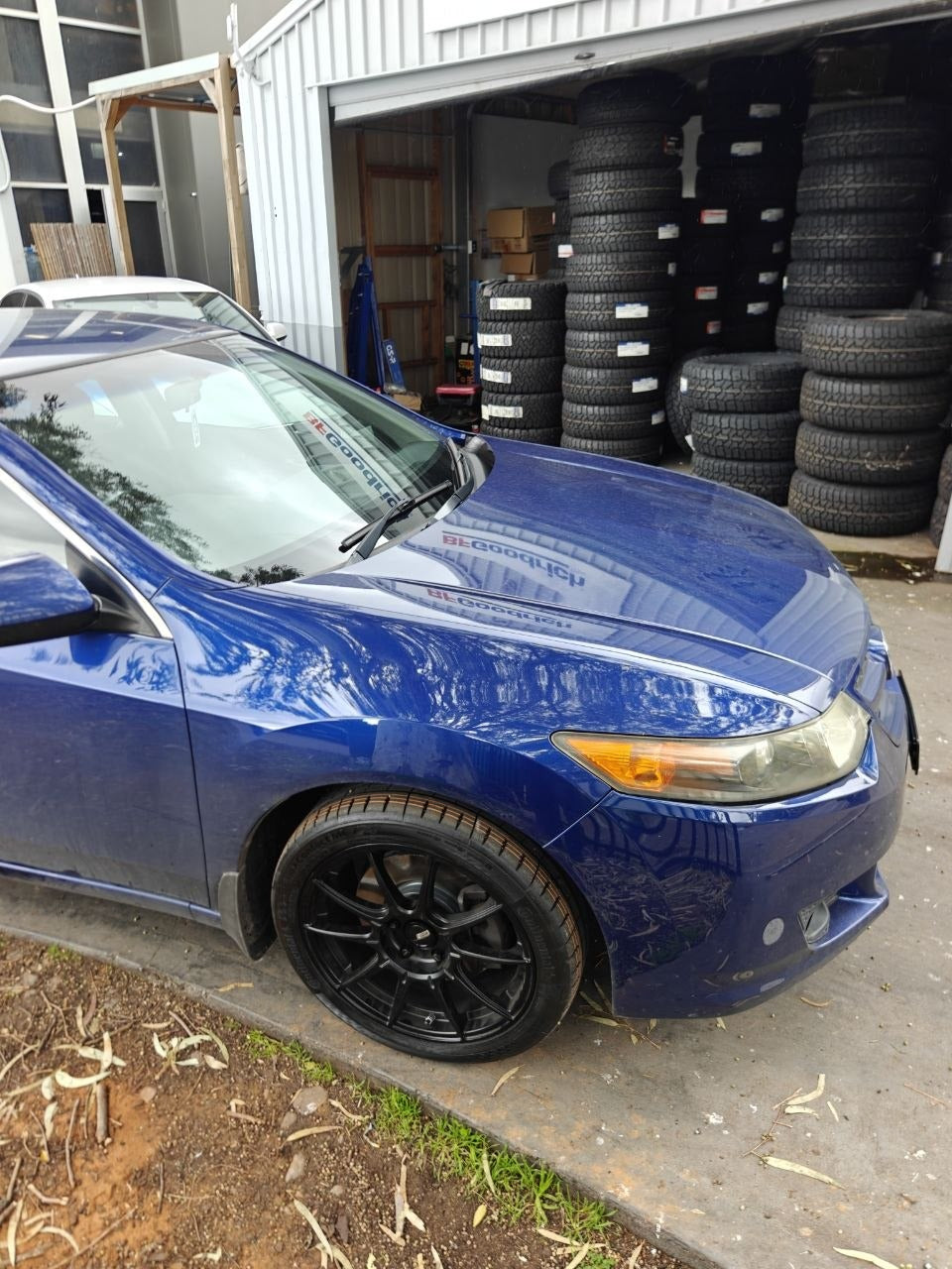 Honda Civic front wheel with Continental MaxContact MC7 tyres at Autosport Tyre World Magill