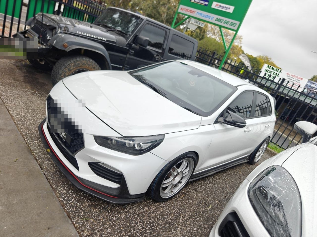 Hyundai i30 N fitted with 235/40R18 Continental MaxContact MC7 tyres at Autosport Tyre World Magill
