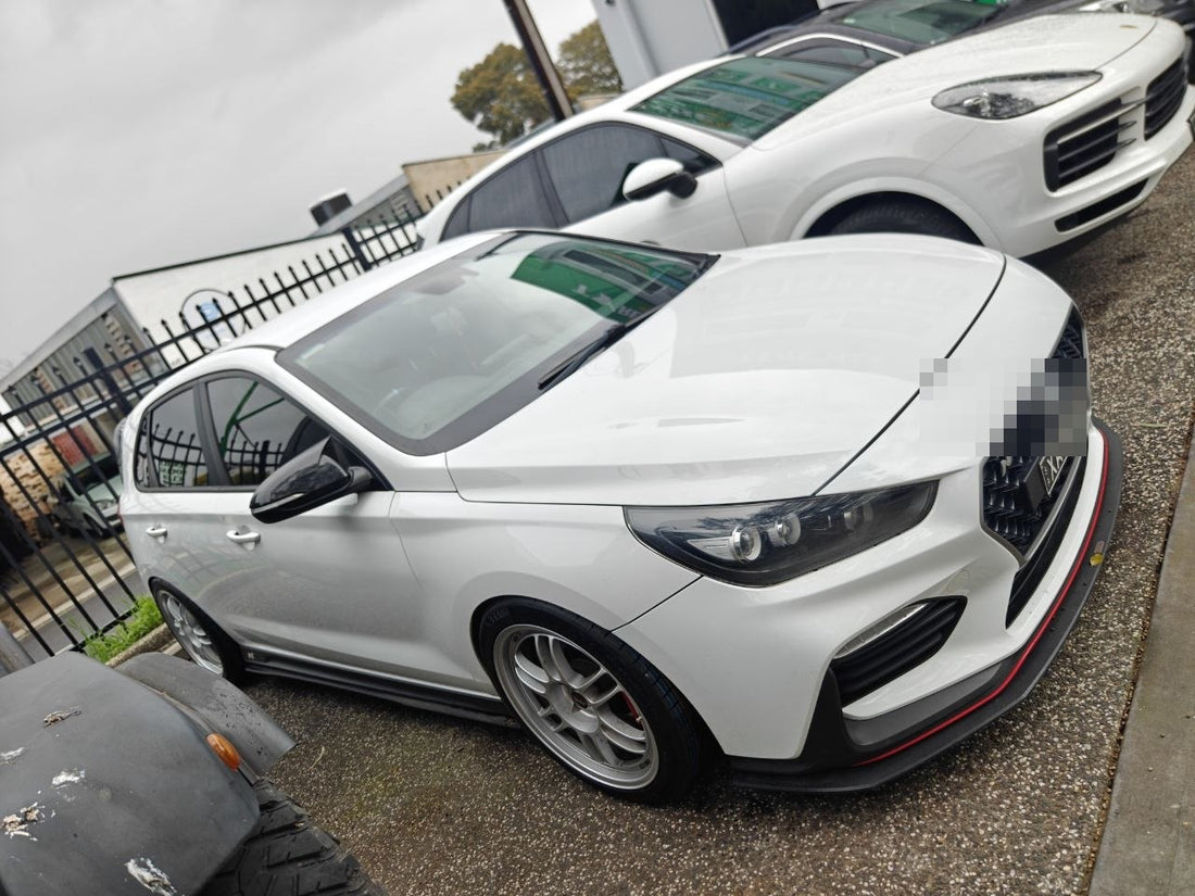 Hyundai i30 N fitted with 235/40R18 Continental MaxContact MC7 tyres at Autosport Tyre World Magill