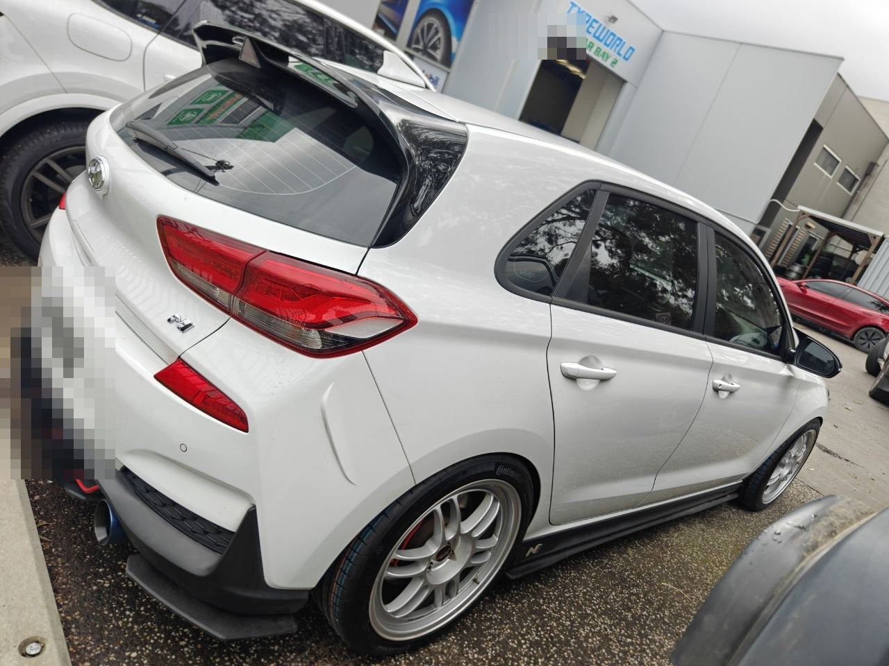 Hyundai i30 N with 235/40R18 Continental MaxContact MC7 tyres at Autosport Tyre World Magill