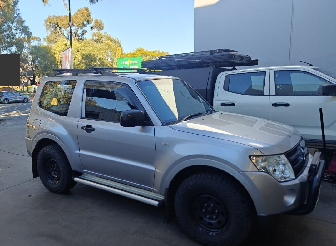 Mitsubishi Pajero at Autosport Tyre World Magill after Falken Wildpeak AT4W tyre fitting and wheel alignment
