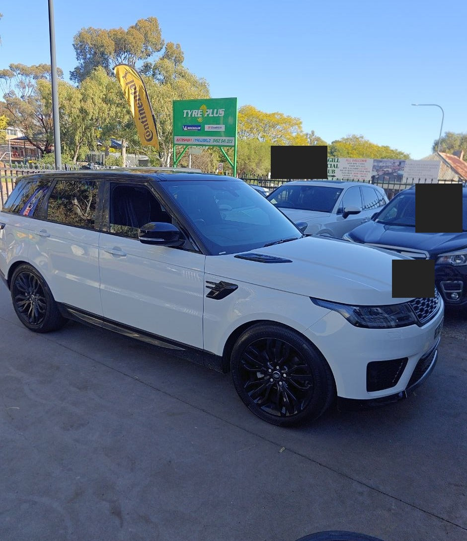 Range Rover Sport at Autosport Tyre World Magill after Continental UltraContact UX7 tyre fitting and wheel alignment