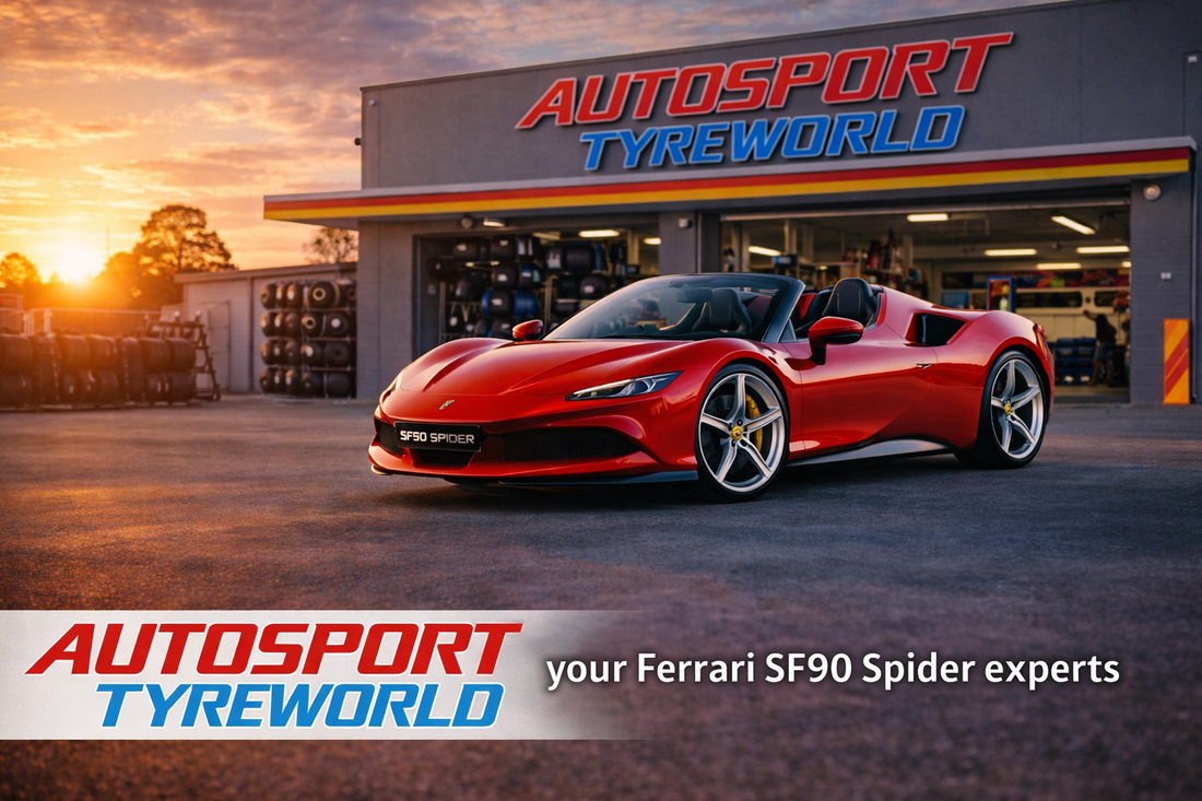 Ferrari SF90 Spider Tyre Size Guide | Wheel Specs, Centre Lock Torque & Performance Tyres Adelaide