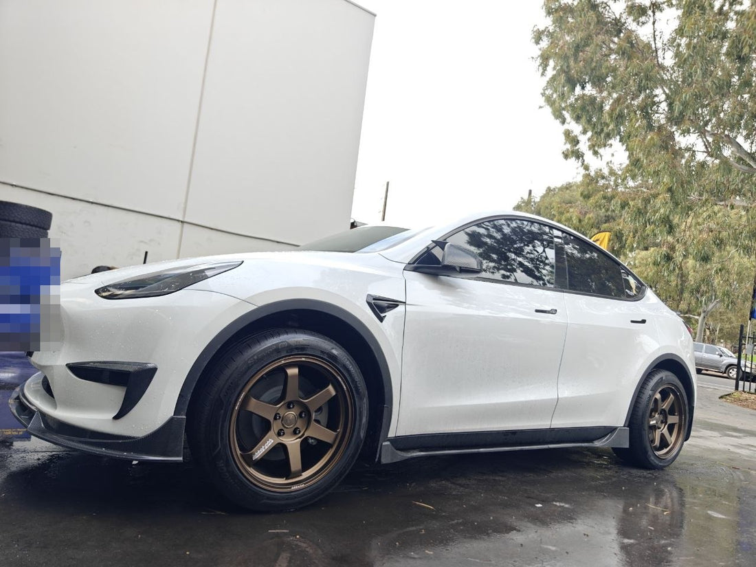 Tesla Model Y Four-Wheel Alignment After TE37ULTRA and Hankook Tyres
