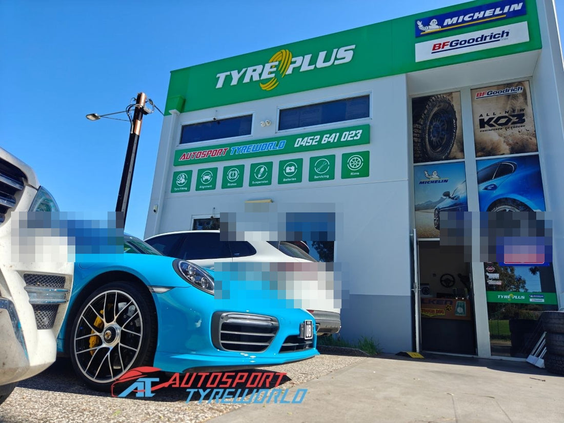 Porsche 911 Blue Coupe Tyre Fitment Adelaide