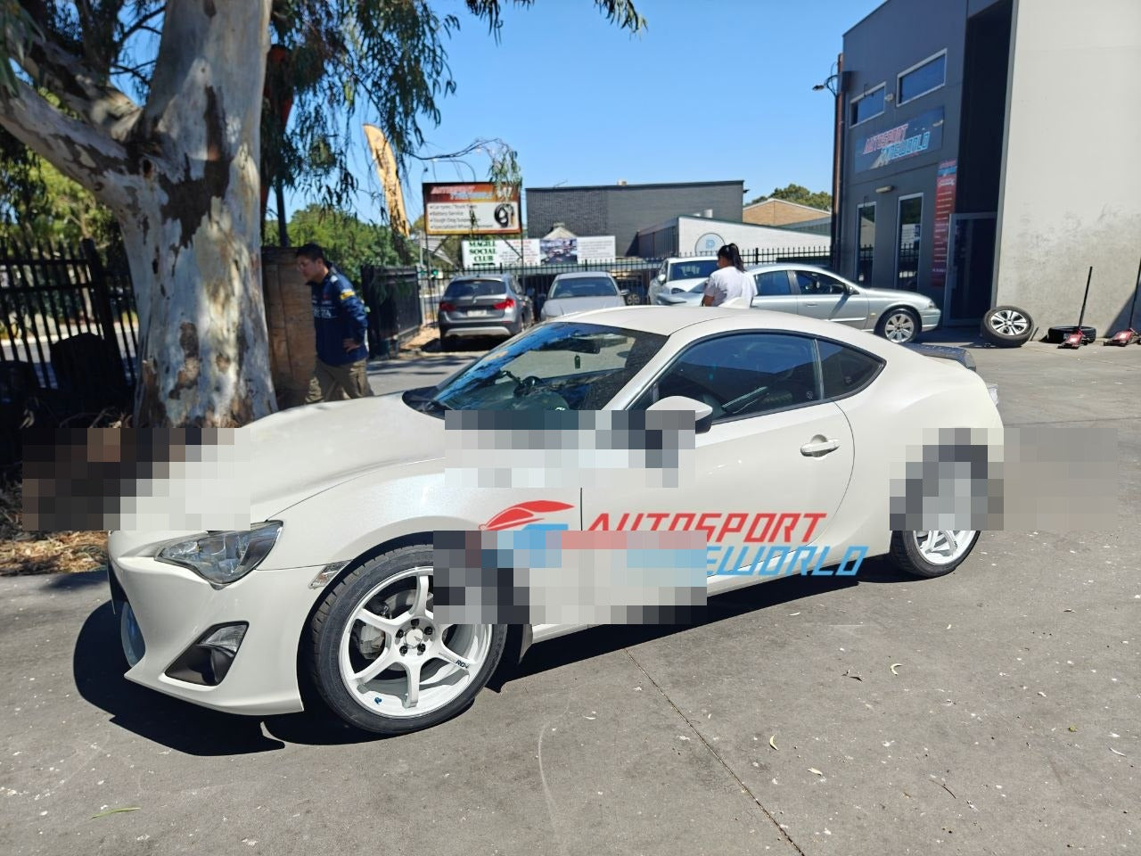Toyota 86 White Coupe Wheel Service Adelaide