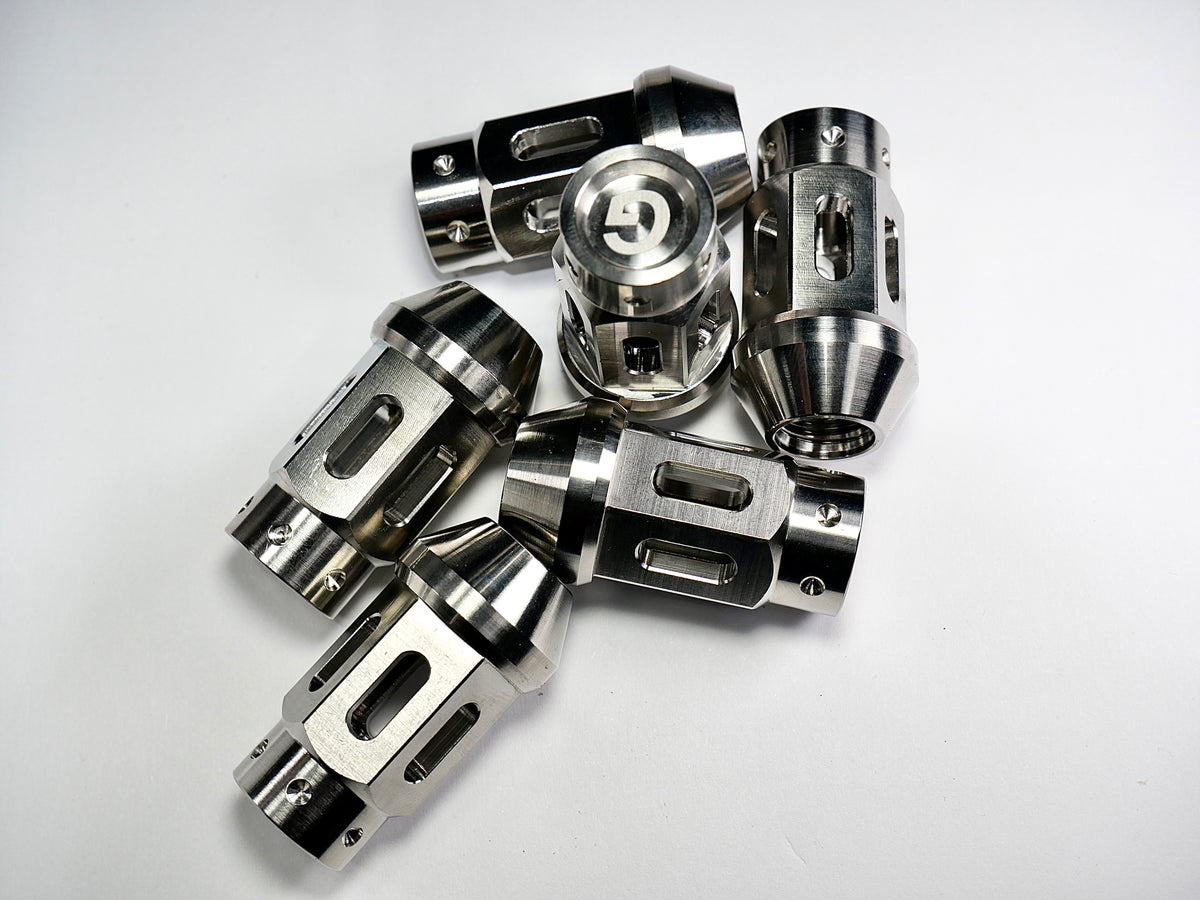 Grandma Titanium Racing Wheel Nuts - Diamond Sliver