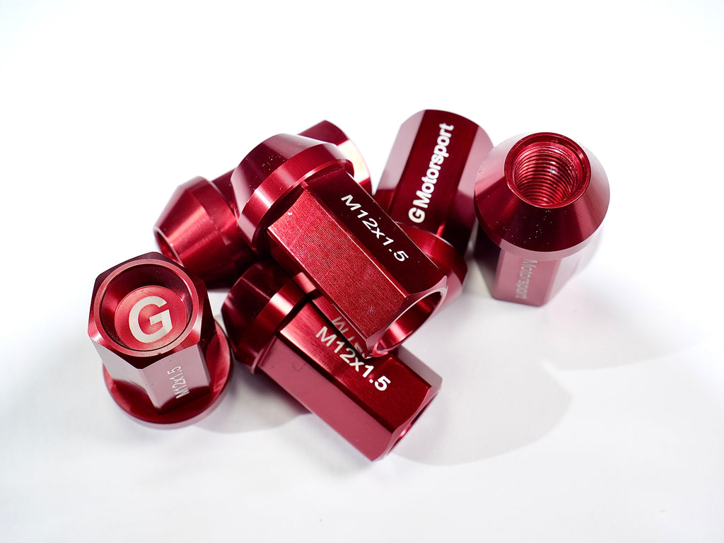 Grandma Aluminum Wheel Nuts -Candy Red