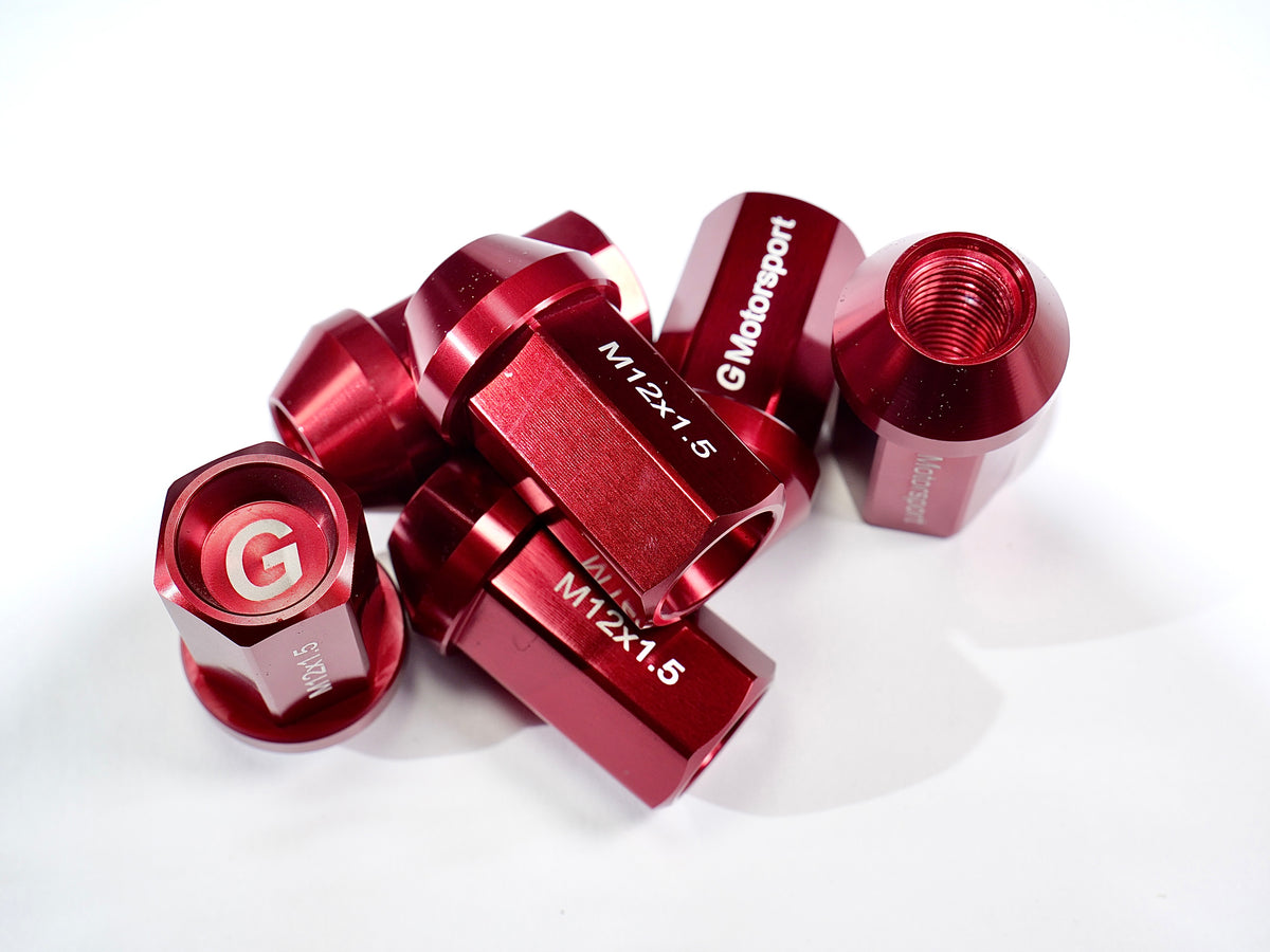 Grandma Aluminum Wheel Nuts -Candy Red