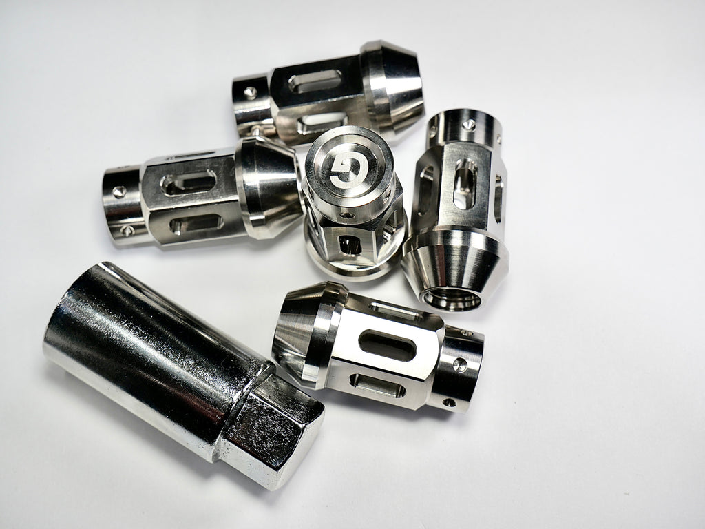 Grandma Titanium Racing Wheel Nuts - Diamond Sliver