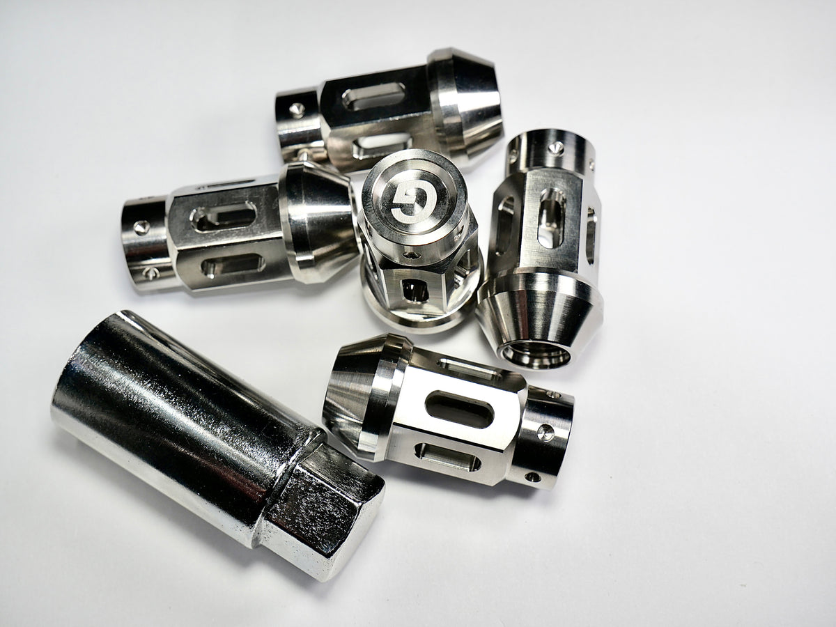 Grandma Titanium Racing Wheel Nuts - Diamond Sliver