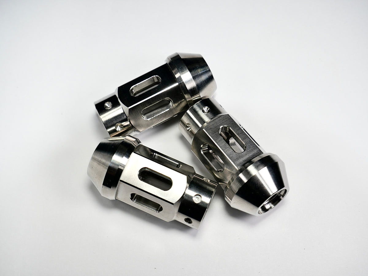 Grandma Titanium Racing Wheel Nuts - Diamond Sliver