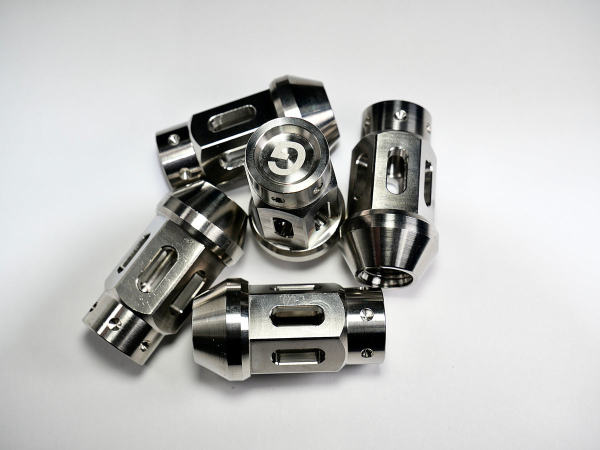 Grandma Titanium Racing Wheel Nuts - Diamond Sliver