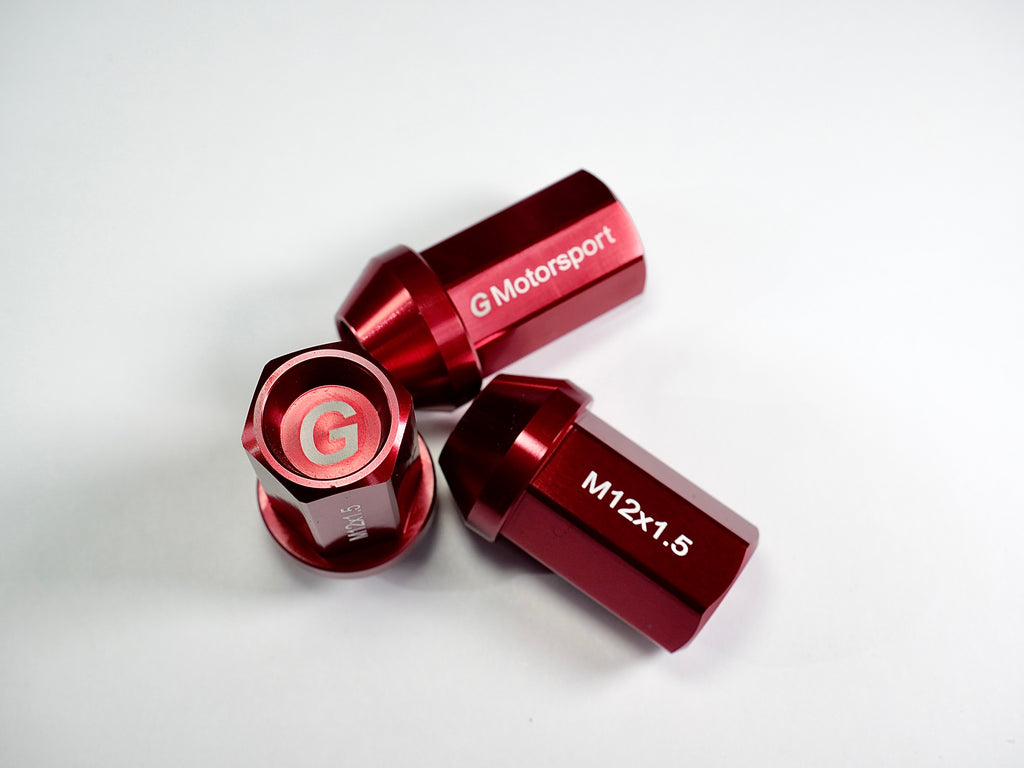 Grandma Aluminum Wheel Nuts -Candy Red