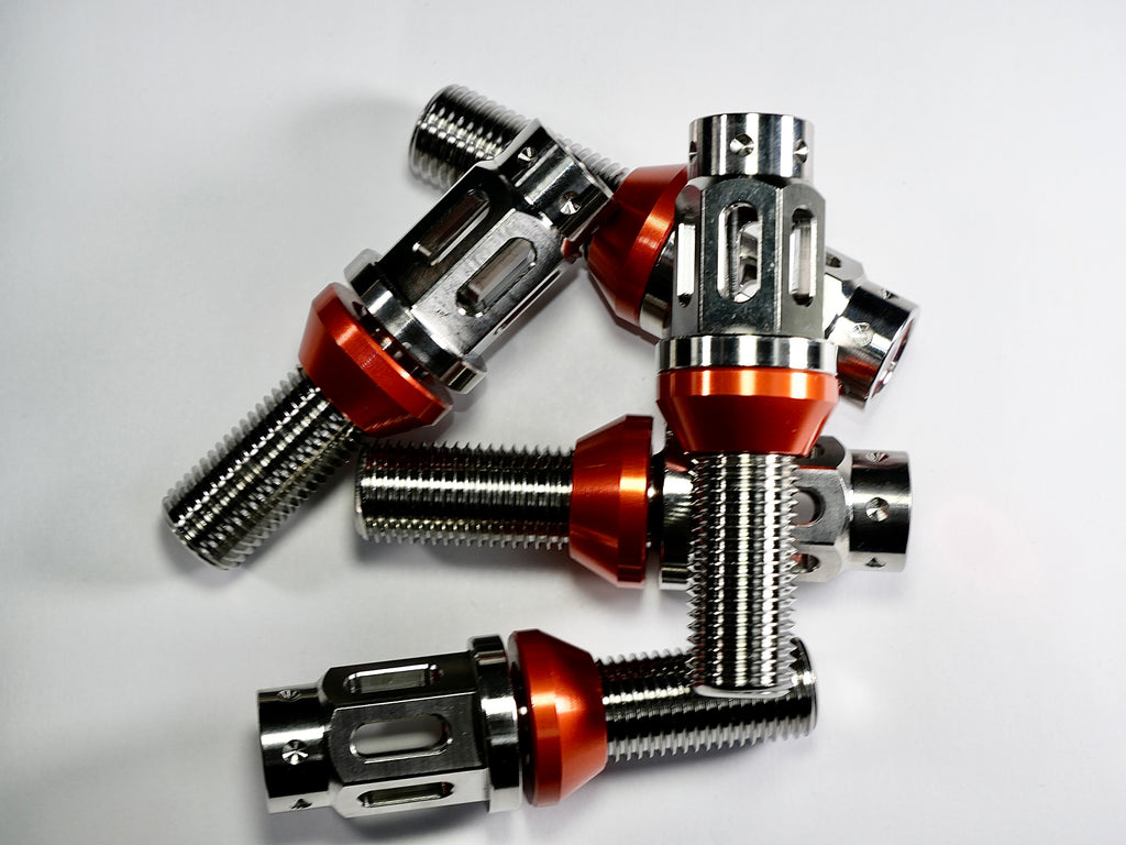 Grandma Titanium Racing Wheel Bolts - Diamond Sliver