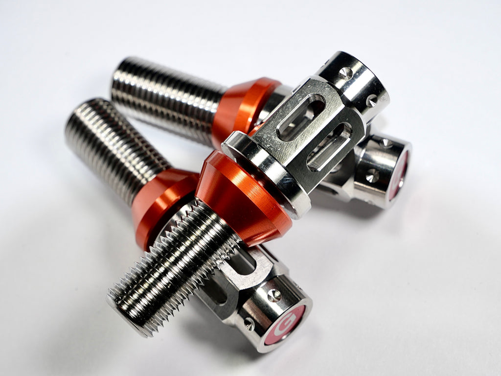 Grandma Titanium Racing Wheel Bolts - Diamond Sliver